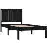 Black Solid Wood Pine Bed Frame 90x190 cm - Modern Design