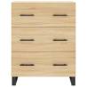 Stylish Highboard Sonoma Oak - 69.5x34x180 cm Engineered Wood