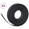 Durable Garden Edgings - 5 pcs Black 10m Polyethylene