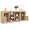 Sideboard with LED Lights Sonoma Oak 163x37x67 cm Colour sonoma oak Quantity in Package 1 