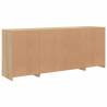 Modern Sonoma Oak Sideboard with LED Lights - 163x37x67 cm