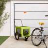 Pet Bike Trailer Green and Black Oxford Fabric and Iron Colour green Size 135 x 68.5 x 73.5 cm 