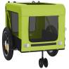 Pet Bike Trailer - Green & Black Oxford Fabric