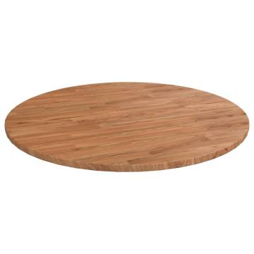 Round Light Brown Oak Table Top Ø90x1.5 cm - Hipomarket