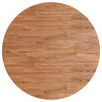 Round Light Brown Oak Table Top Ø90x1.5 cm - Hipomarket