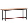 Workbench 200x55 cm - Solid Beech & Metal | HipoMarket UK