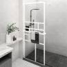 Walk-in Shower Wall with Shelf White 90x195 cm ESG Glass&Aluminium Colour white Size 90 x 195 cm Model pattern 2 