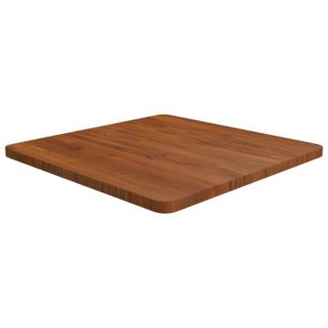 Dark Brown Square Table Top - Solid Oak 60x60 cm | HipoMarket