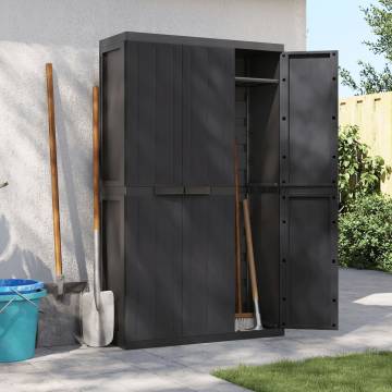 Outdoor Storage Cabinet Black 97x37x165 cm - Durable & Compact