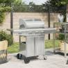 Gas BBQ Grill with 4 Burners Silver Stainless Steel Model 4 burners Number of 1 