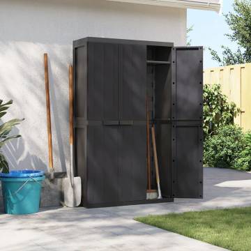 Outdoor Storage Cabinet Black 97x37x165 cm - Durable & Compact