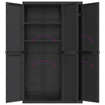 Outdoor Storage Cabinet Black 97x37x165 cm - Durable & Compact