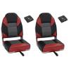 4 Piece Foldable Boat Seat Set High Backrest Colour red and black Quantity in Package 2 Model with swivel 