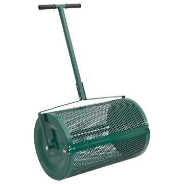 Compost Spreader Green Ø40x60 cm Steel - Efficient Lawn Care