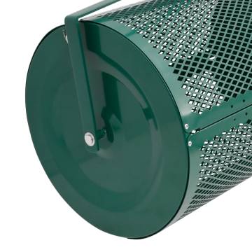 Compost Spreader Green Ø40x60 cm Steel - Efficient Lawn Care