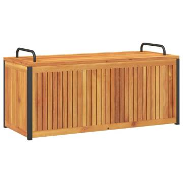 Outdoor Cushion Box - Solid Wood Acacia & Steel | Hipo Market