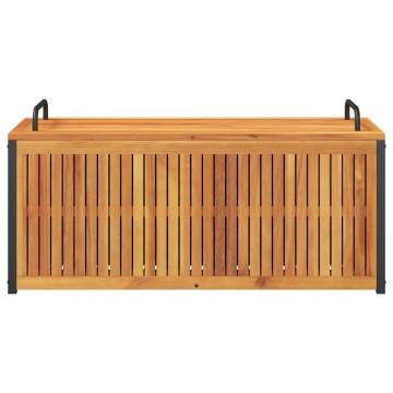 Outdoor Cushion Box - Solid Wood Acacia & Steel | Hipo Market