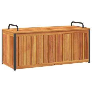 Outdoor Cushion Box - Solid Wood Acacia & Steel | Hipo Market