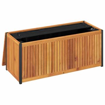 Outdoor Cushion Box - Solid Wood Acacia & Steel | Hipo Market