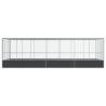 Aviary with Extension Silver - Spacious Bird Cage 725x307 cm