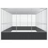 Aviary with Extension Silver - Spacious Bird Cage 725x307 cm