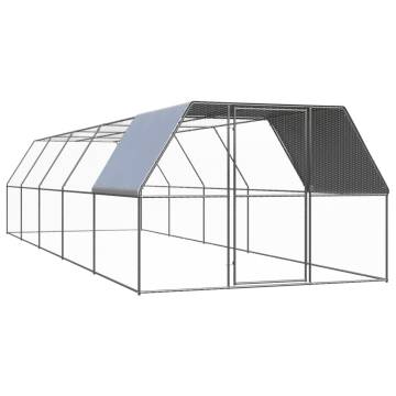 Outdoor Chicken Cage 3x10x2 m | Galvanised Steel | HipoMarket