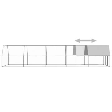 Outdoor Chicken Cage 3x10x2 m | Galvanised Steel | HipoMarket