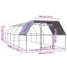 Outdoor Chicken Cage 3x10x2 m | Galvanised Steel | HipoMarket