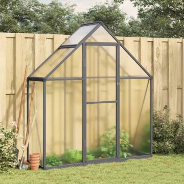 Anthracite Greenhouse with Base Frame - 169x58x195 cm