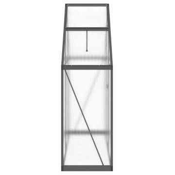 Anthracite Greenhouse with Base Frame - 169x58x195 cm