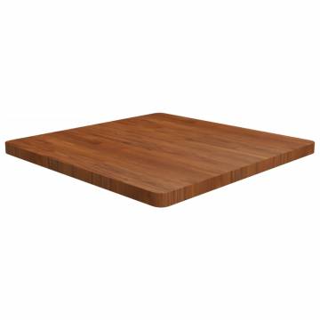 Dark Brown Solid Oak Square Table Top | 80x80cm - HipoMarket