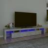 TV Cabinet with LED Lights Concrete Grey 230x36.5x40 cm Colour concrete grey Quantity in Package 1 Width 230 cm 