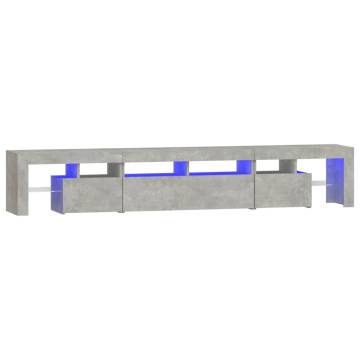 Stylish TV Cabinet with LED Lights - Concrete Grey | HipoMarket