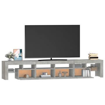 Stylish TV Cabinet with LED Lights - Concrete Grey | HipoMarket