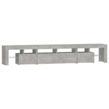 Stylish TV Cabinet with LED Lights - Concrete Grey | HipoMarket