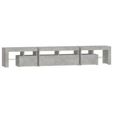 Stylish TV Cabinet with LED Lights - Concrete Grey | HipoMarket