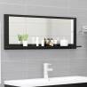 Bathroom Mirror High Gloss Black 100x10.5x37 cm Engineered Wood Colour high gloss black Quantity in Package 1 Length 100 cm 