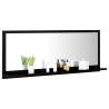 High Gloss Black Bathroom Mirror 100x10.5x37 cm | HipoMarket