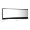 High Gloss Black Bathroom Mirror 100x10.5x37 cm | HipoMarket