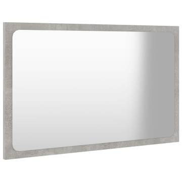 Concrete Grey Bathroom Mirror - 60x1.5x37 cm | Hipomarket