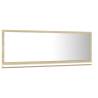 Stylish Bathroom Mirror in White & Sonoma Oak - 100x10.5 cm