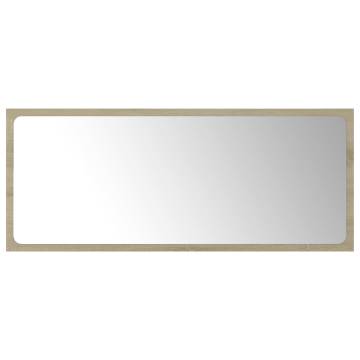 Sonoma Oak Bathroom Mirror - 90x1.5x37 cm | Stylish & Durable