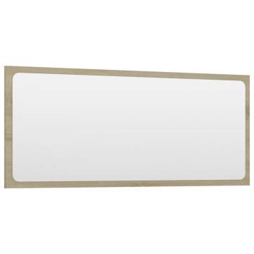 Sonoma Oak Bathroom Mirror - 90x1.5x37 cm | Stylish & Durable