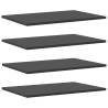 Bookshelf Boards 4 pcs Grey - Engineered Wood Storage Solution