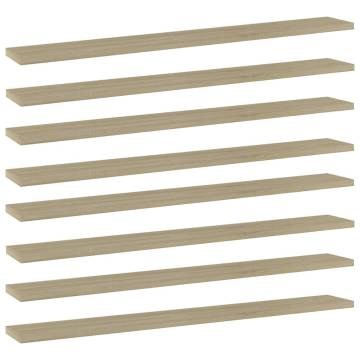 Bookshelf Boards 8 pcs Sonoma Oak - Space-Saving Storage