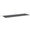 High Gloss Grey Bookshelf Boards - 4pcs | Hipomarket UK