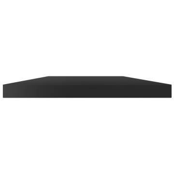 High Gloss Black Bookshelf Boards - 4 pcs | Hipomarket