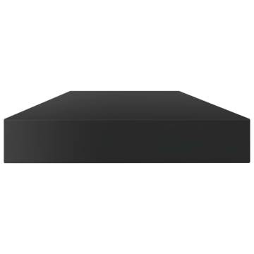 High Gloss Black Bookshelf Boards - 4 pcs | HipoMarket