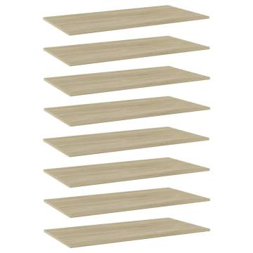 Bookshelf Boards 8 pcs Sonoma Oak | Quality Storage Solution