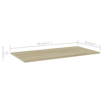 Bookshelf Boards 8 pcs Sonoma Oak | Quality Storage Solution